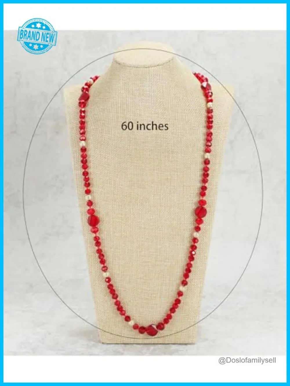 Infinity Crystal Shell Necklace Earring Bracelet Set - Hand Knotted 60''